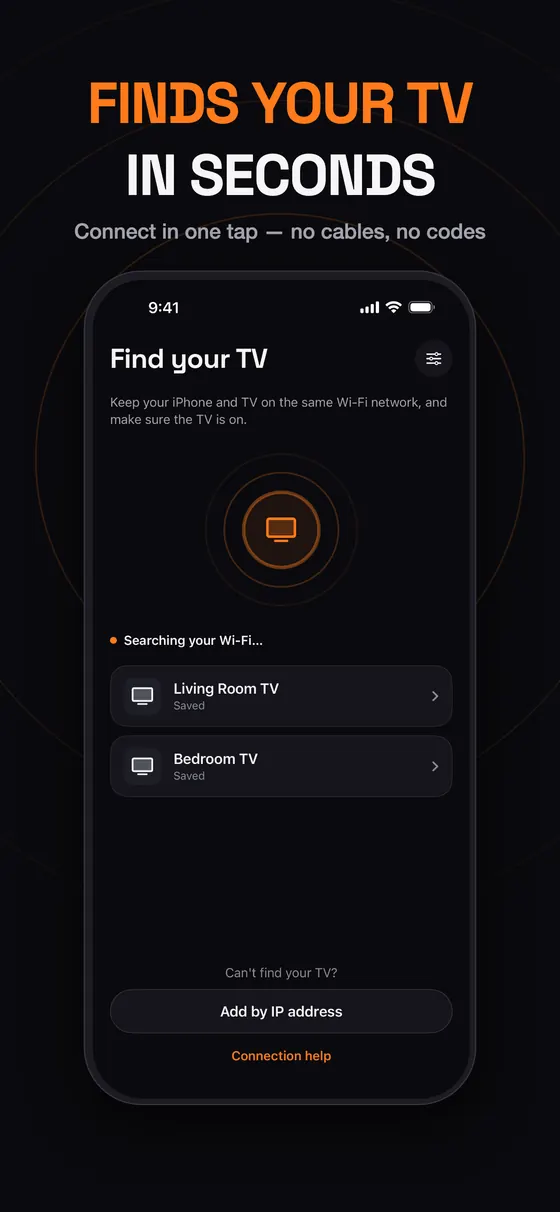 Remo finds Samsung, LG, Roku and Google TV devices on the network in seconds