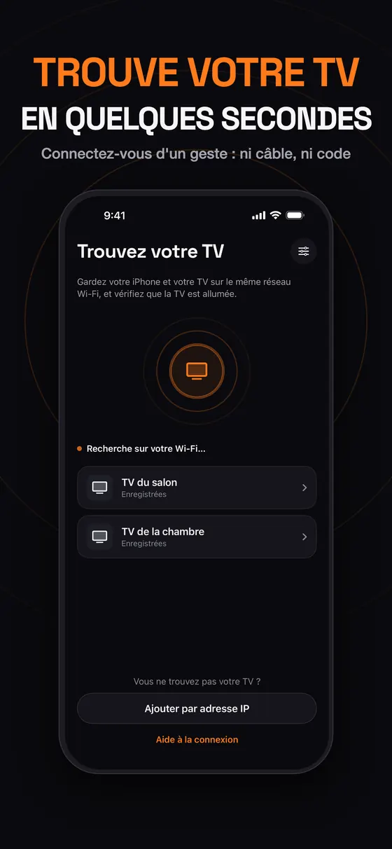 Remo trouve en quelques secondes les appareils Samsung, LG, Roku et Google TV du réseau
