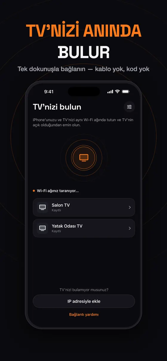 Remo ağdaki Samsung, LG, Roku ve Google TV cihazlarını saniyeler içinde bulur
