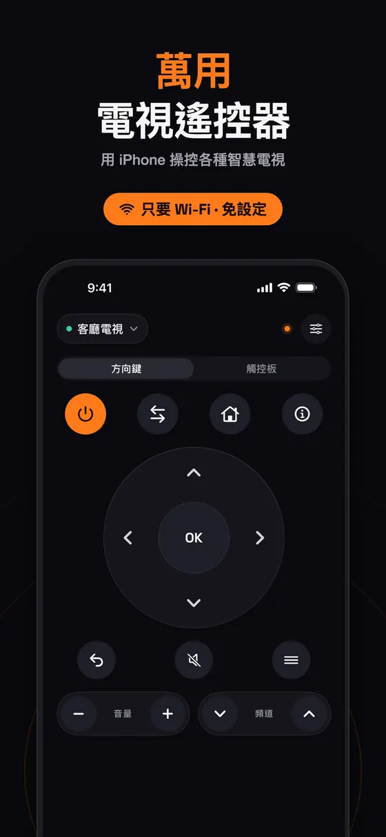 Remo 萬用電視遙控器，支援 Samsung、LG、Sony、Roku、Fire TV、Google TV、Philips、TCL、Vizio 和 Panasonic